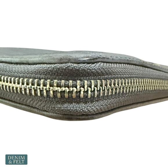 Michael Kors Grey Leather Continental Zip Around Long Wallet Clutch Purse - Picture 5 of 13